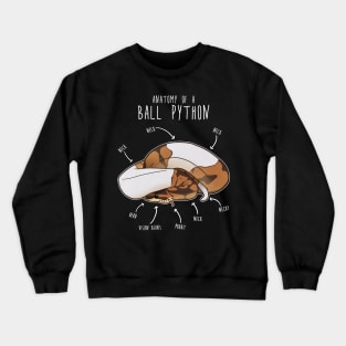 Anatomy of a Piebald Ball Python Crewneck Sweatshirt